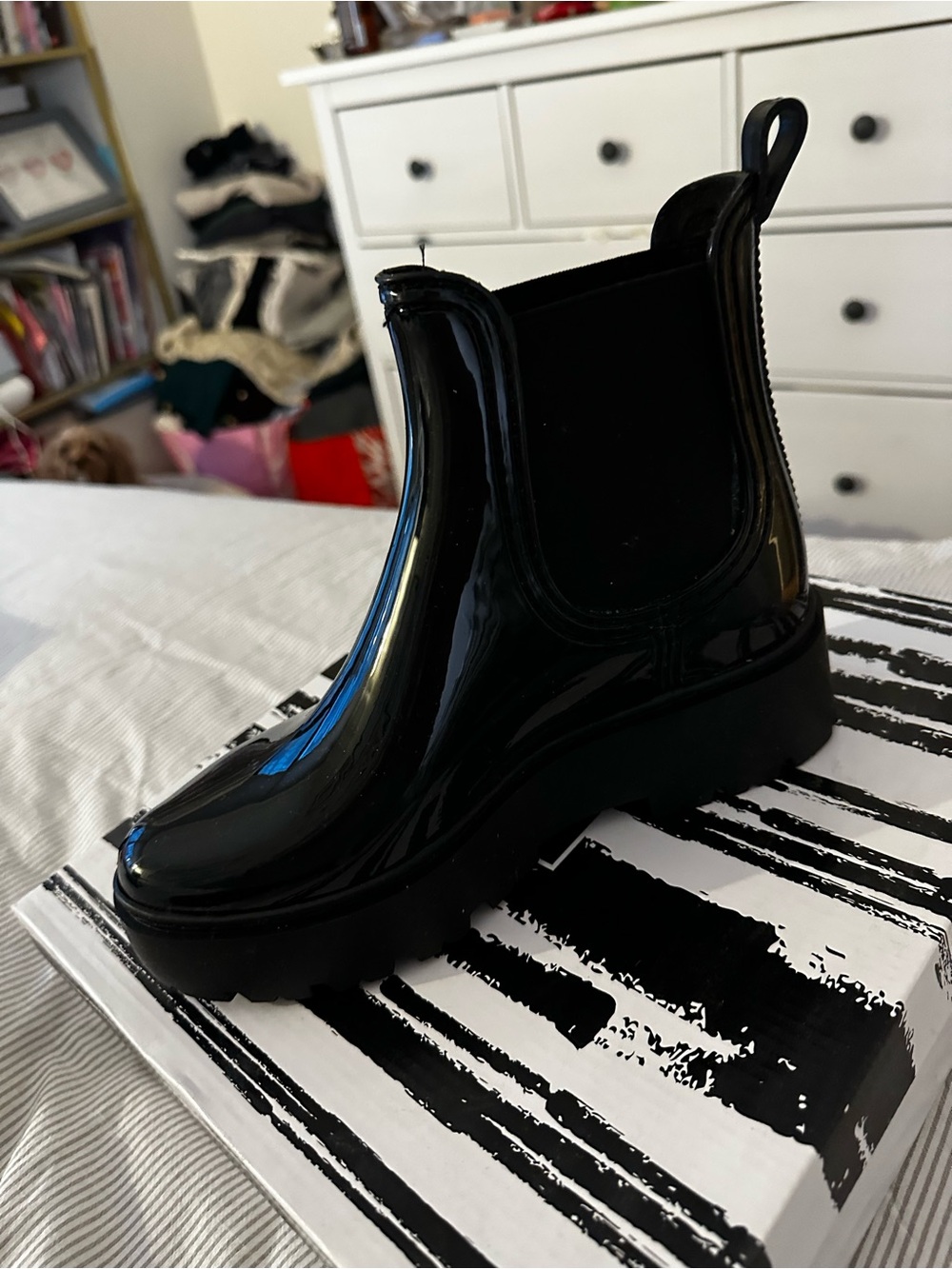 Black Women's Chelsea Rain Boot - Dolce Vita